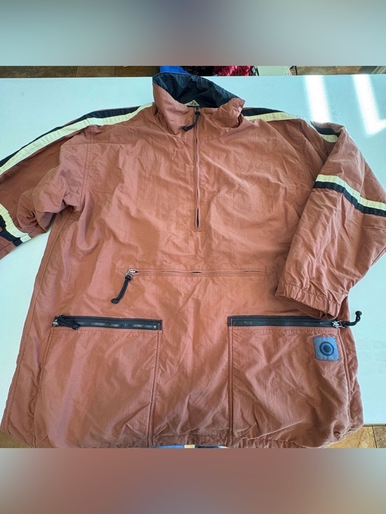 Burton Other - Vintage BURTON Biolite Men’s Pull Over Jacket Half-Zip Rust Size XL Mesh Lining
